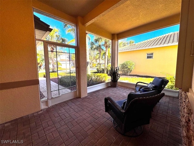 view of sunroom