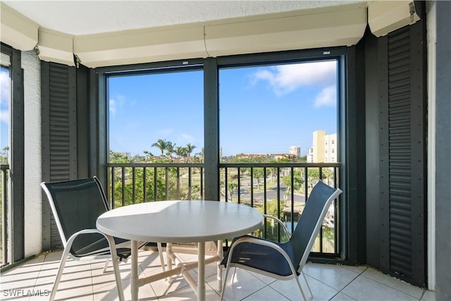 view of sunroom