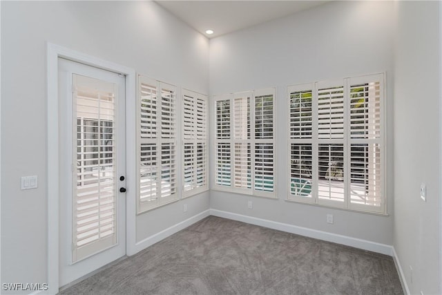 spare room with a healthy amount of sunlight and carpet flooring