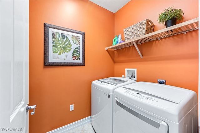 laundry room featuring independent washer and dryer