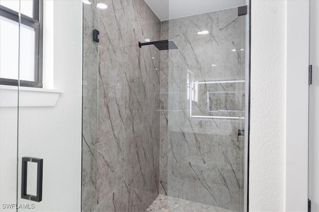 bathroom with walk in shower