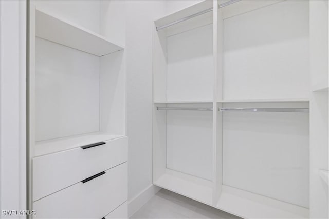 view of walk in closet