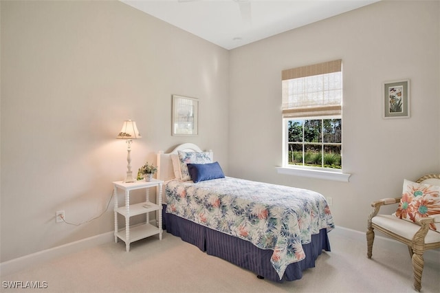 bedroom featuring carpet