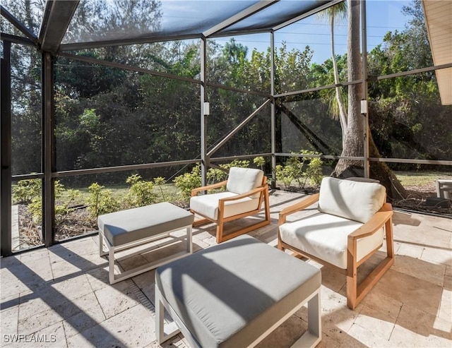 view of sunroom