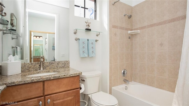 9078 Albion Ln S Unit 6603, Naples, FL 34113 - bathroom with toilet, shower / bath combo with shower curtain, and vanity