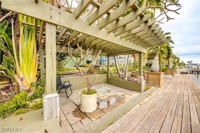 view of patio with a pergola