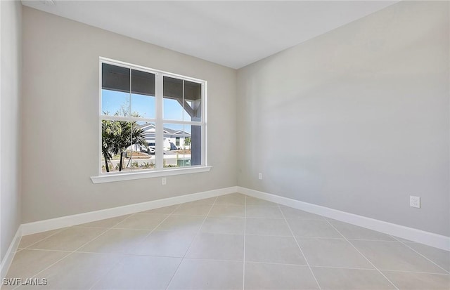 view of tiled empty room