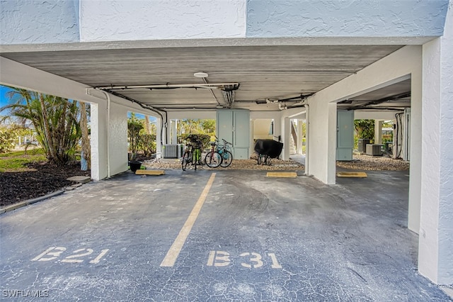 view of parking featuring a carport