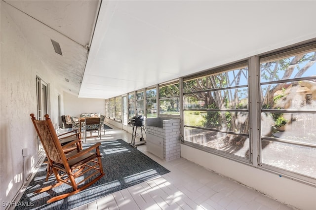 view of sunroom