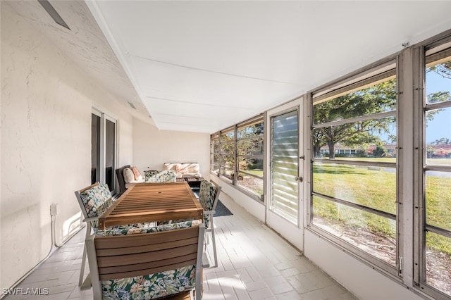 view of sunroom