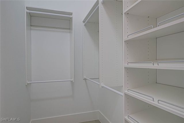 view of walk in closet