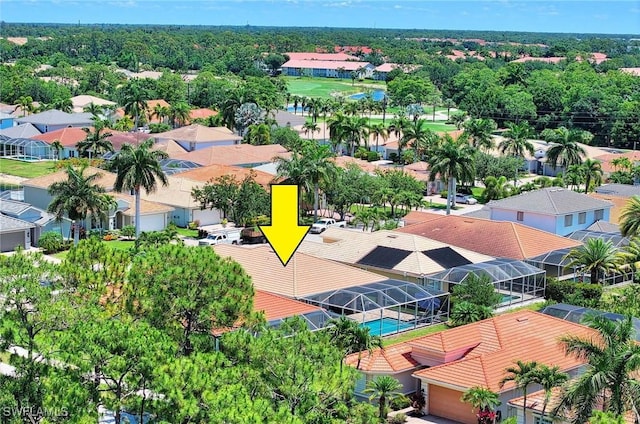 bird's eye view featuring a residential view