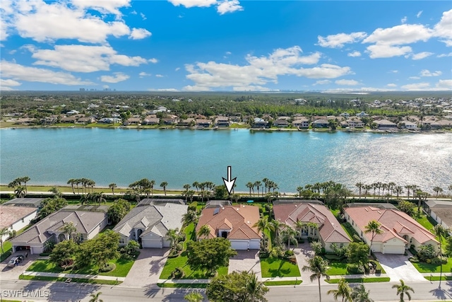 5683 Whispering Willow Way, Fort Myers, FL 33908 - aerial view of residential area with a large body of water