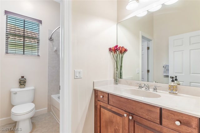 5683 Whispering Willow Way, Fort Myers, FL 33908 - full bath featuring vanity, tile patterned flooring, and bathing tub / shower combination