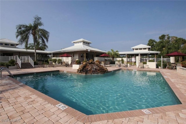 view of pool with a patio area