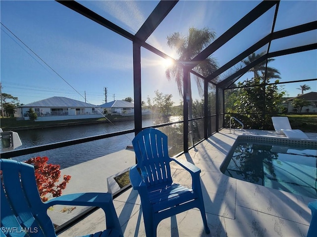 224 SW 47th St, Cape Coral, FL 33914 - sunroom with a water view and plenty of natural light
