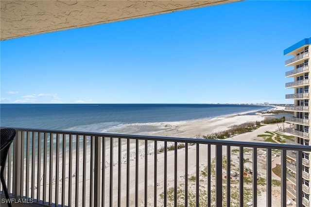 water view with a view of the beach