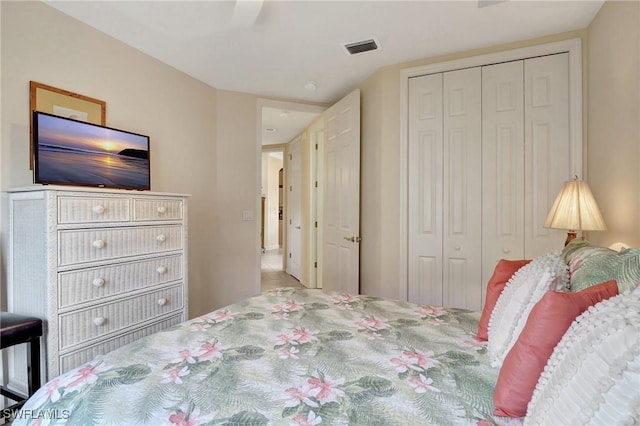 bedroom with a closet