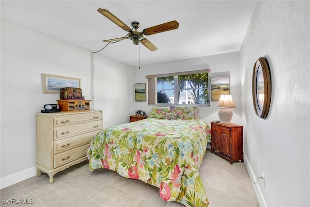 bedroom with ceiling fan