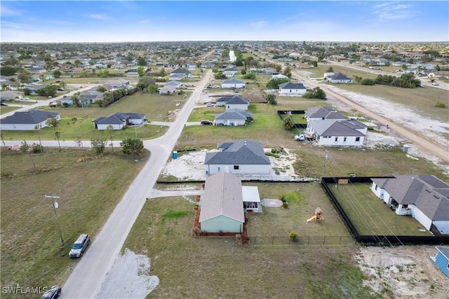 bird's eye view featuring a residential view