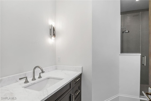 50 Mahogany Dr, Naples, FL 34108 - full bath with vanity and a shower stall