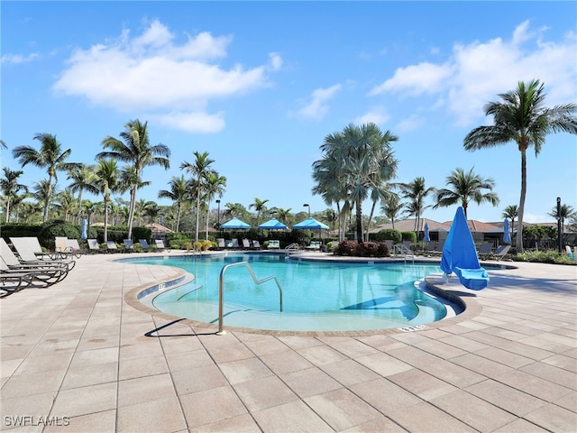 community pool featuring a patio