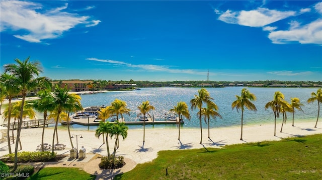 water view featuring a view of the beach