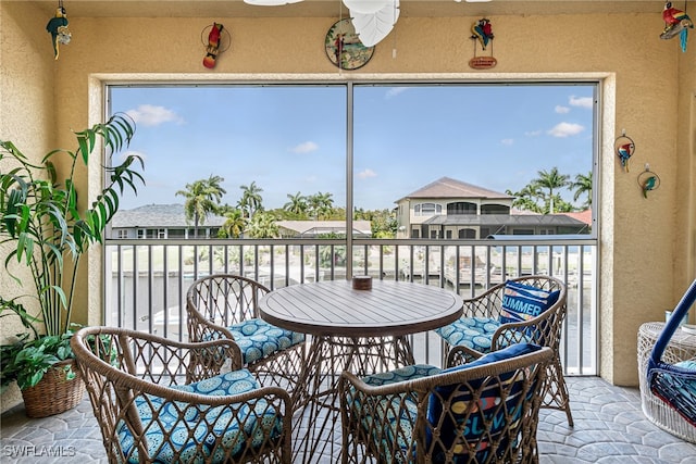 view of sunroom