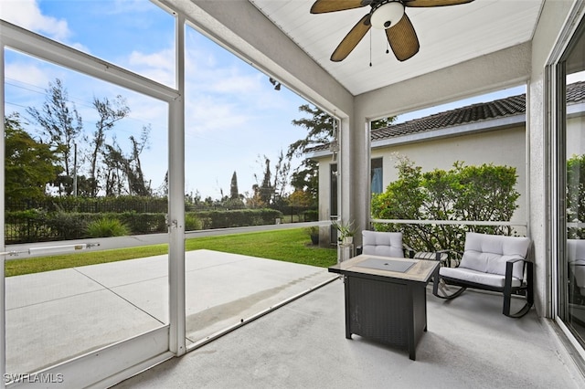 view of sunroom / solarium