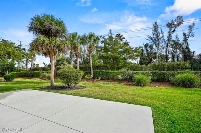 view of yard with a patio