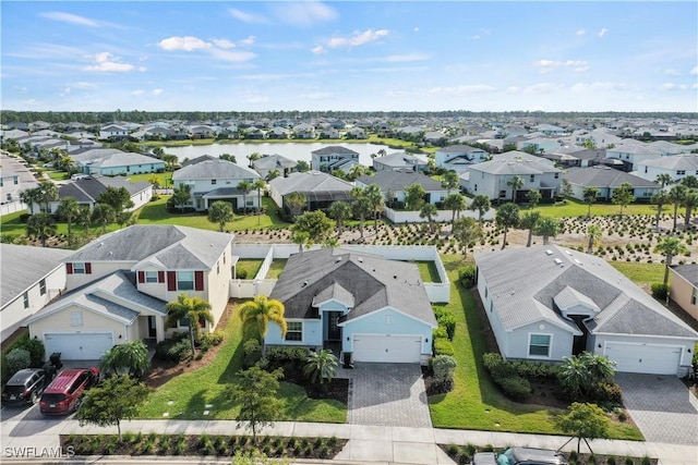 bird's eye view with a residential view