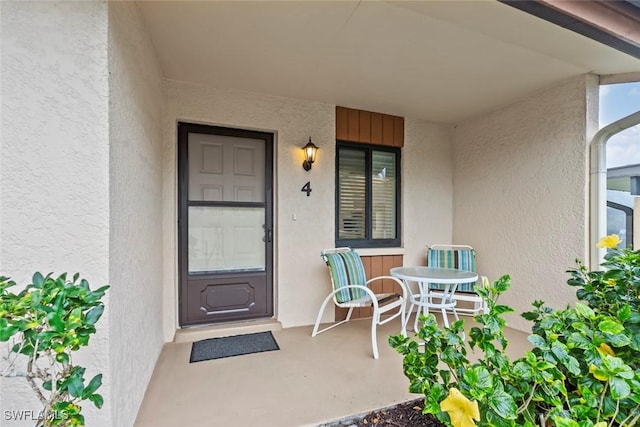 view of doorway to property