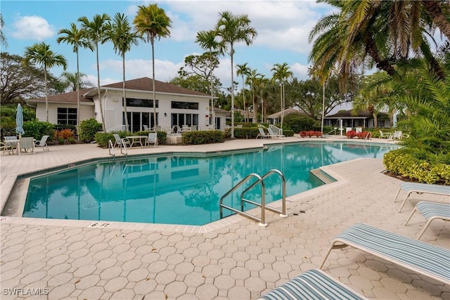 view of pool with a patio area