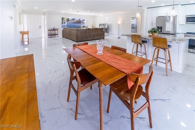 view of dining room