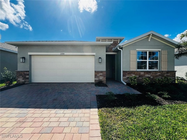 view of front of home featuring a garage