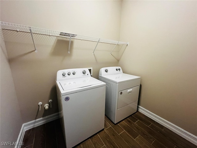 washroom featuring washer and dryer