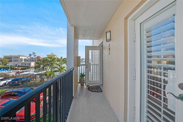 balcony with wine cooler