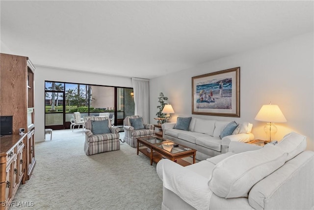 view of carpeted living room