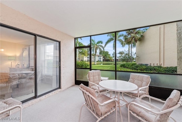 view of sunroom