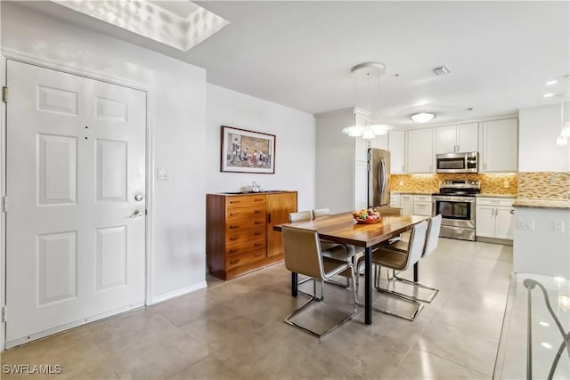 view of dining area