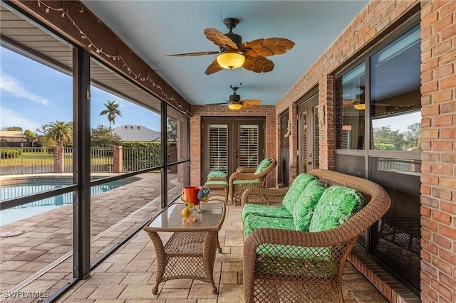 view of sunroom / solarium