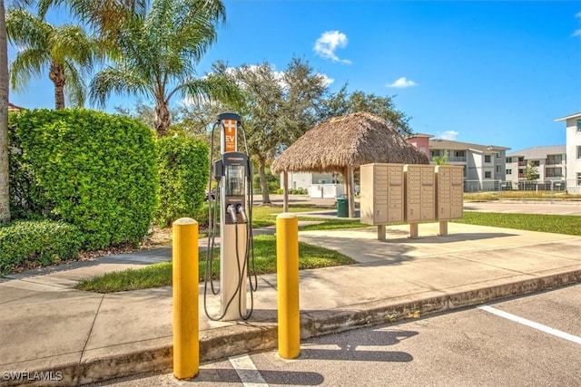 surrounding community featuring a mail area