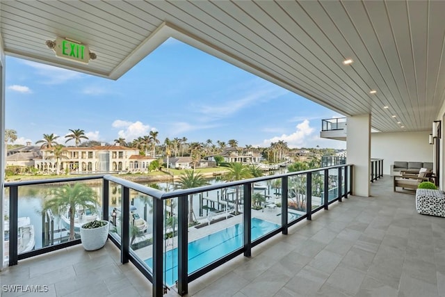 balcony featuring a residential view