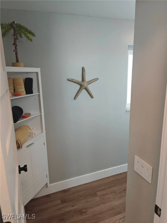 interior space featuring dark hardwood / wood-style flooring