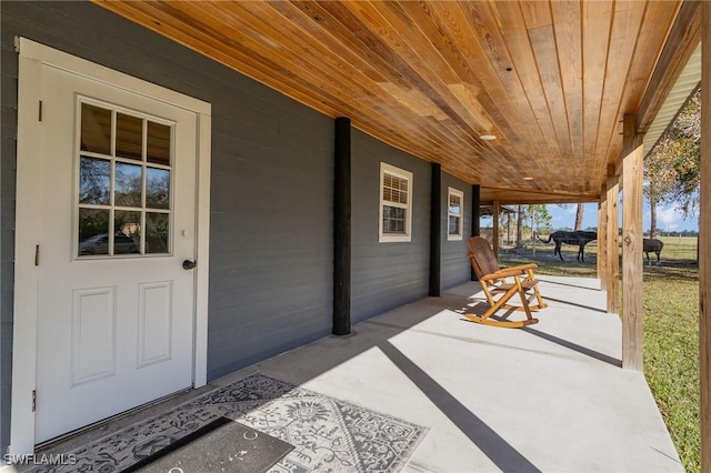 view of patio / terrace featuring covered porch