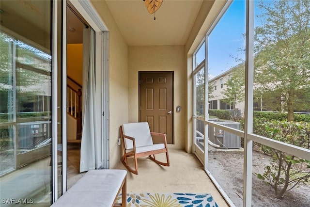 view of sunroom