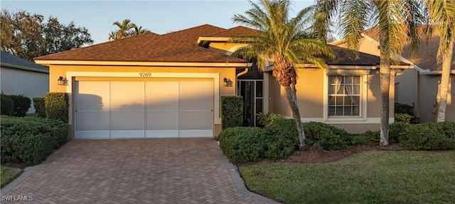 view of front of house featuring a garage