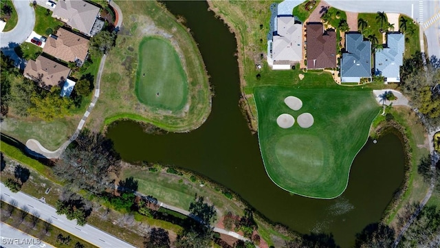9269 Coach House Ln, Estero, FL 33928 - bird's eye view featuring a residential view, view of golf course, and a water view