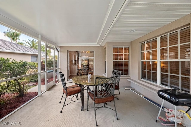 view of sunroom