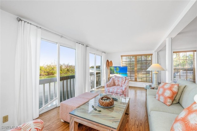 view of sunroom